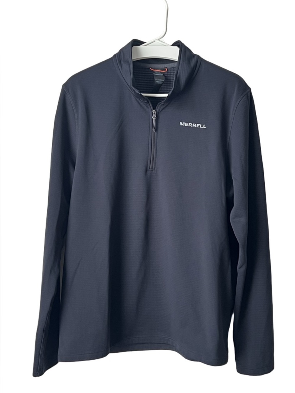Merrell Men’s Quarter Zip Pullover Large Blue Hiking Performance